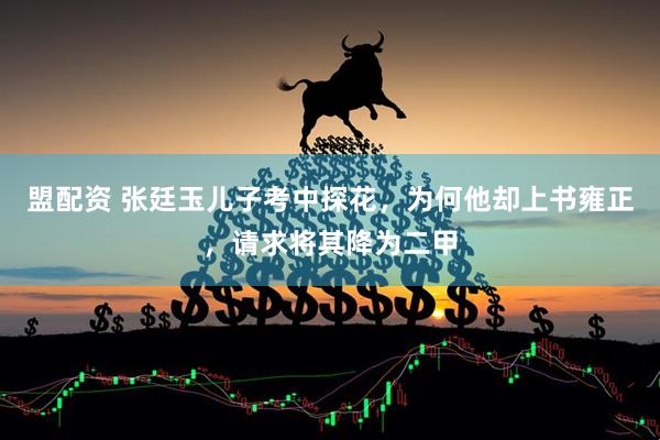 盟配资 张廷玉儿子考中探花，为何他却上书雍正，请求将其降为二甲