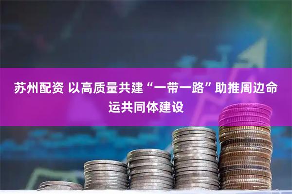 苏州配资 以高质量共建“一带一路”助推周边命运共同体建设